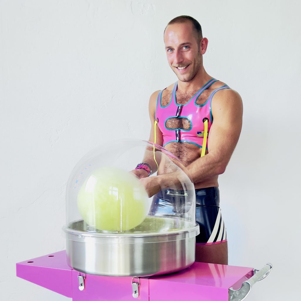 Latex crop harness CANDY BCN