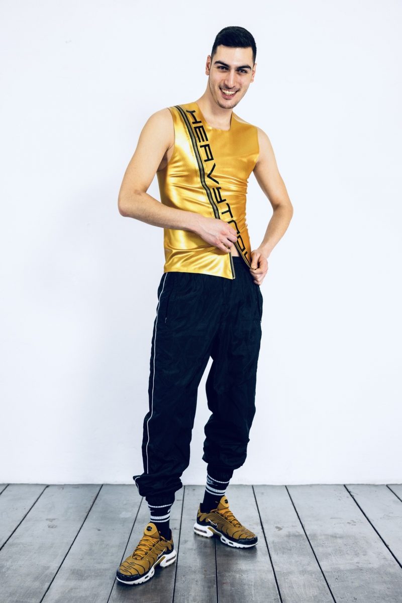heavytool-gear-rubber-latex-berlin-kilt-sleeveless-gold