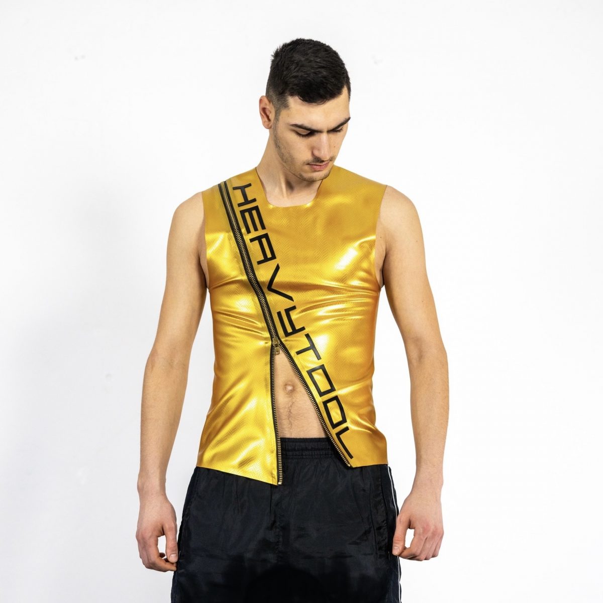 heavytool-gear-rubber-latex-berlin-kilt-sleeveless-gold