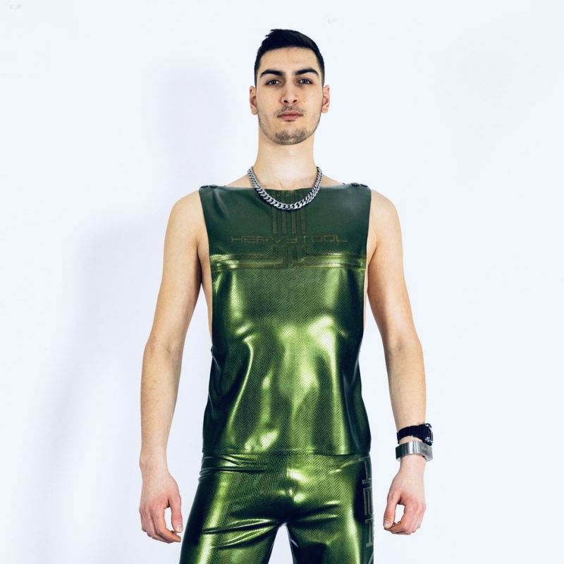 heavytool-gear-rubber-latex-berlin-sleeveless-reptile-green