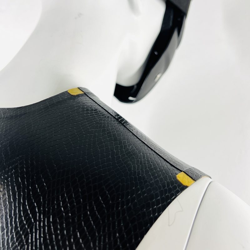 latex-rubber-fashion-fetish-heavytool-gear-black-gold-sleeveless-handmade-reptile-embossed