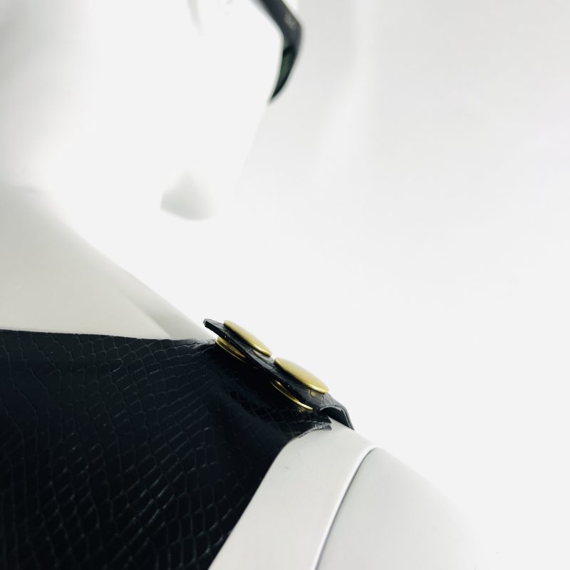 latex-rubber-fashion-fetish-heavytool-gear-sleeveless-gold-black-handmade-reptile-embossed