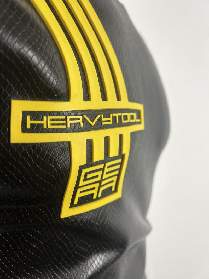 latex-rubber-fashion-fetish-heavytool-gear-sleeveless-yellow-black-handmade-reptile-embossed