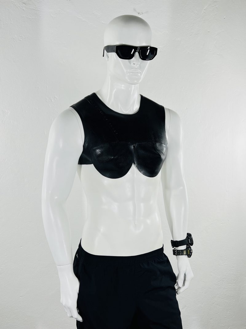 latex-rubber-fashion-fetish-heavytool-gear-unisex-black-croptop-bra-handmade-reptile-embossed