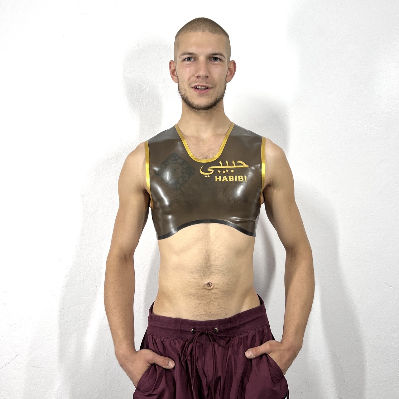 rubber, latex, couture, حبيبي, habibi, heavytool gear, crop harness, sport, gay, fetish, berlin