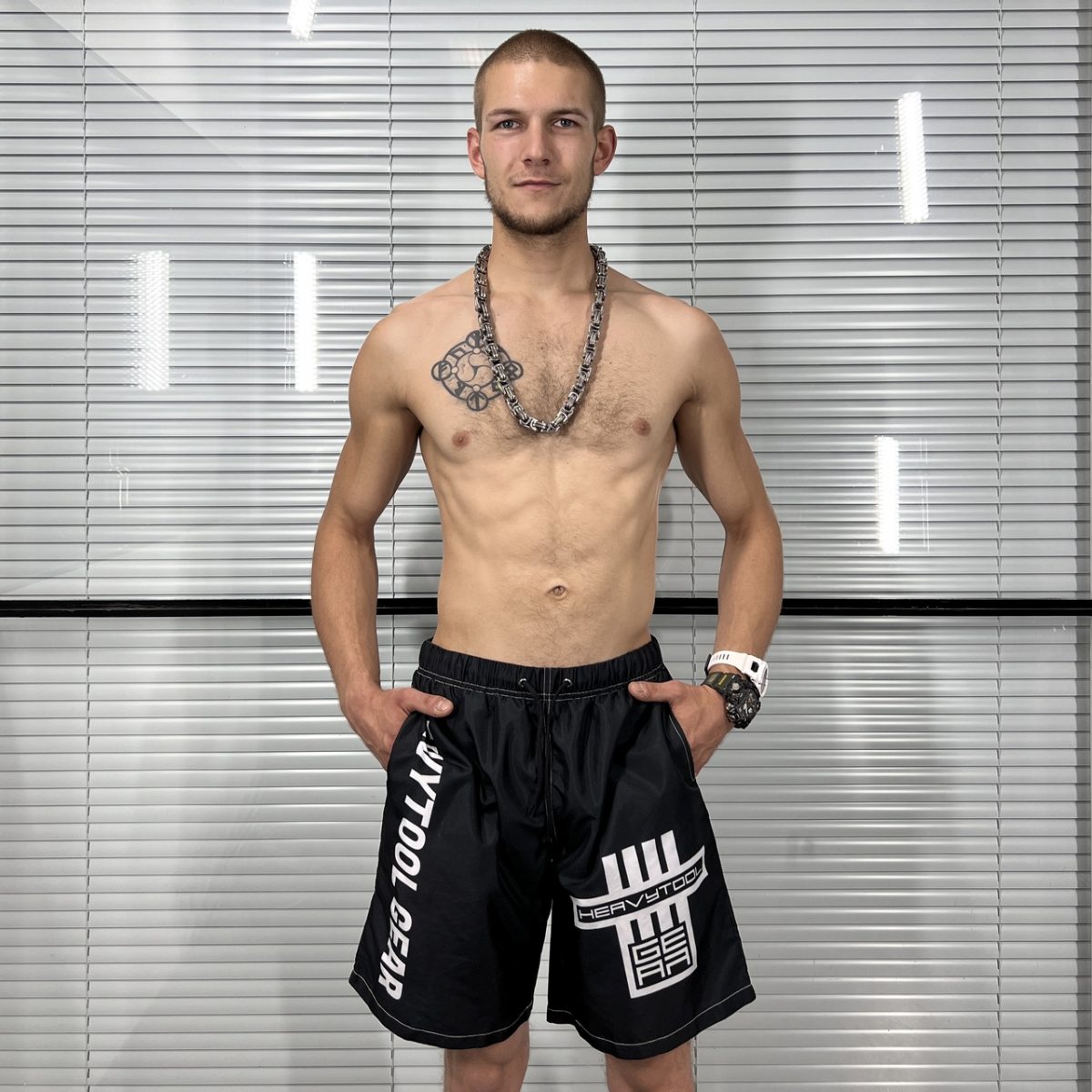 swim trunks, black, sport, shorts, heavytool gear, fetish, gay, berlin