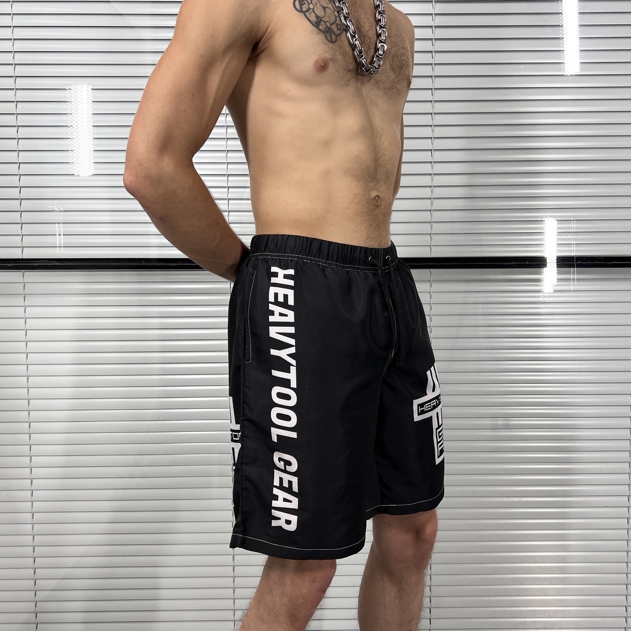 swim trunks, black, sport, shorts, heavytool gear, fetish, gay, berlin